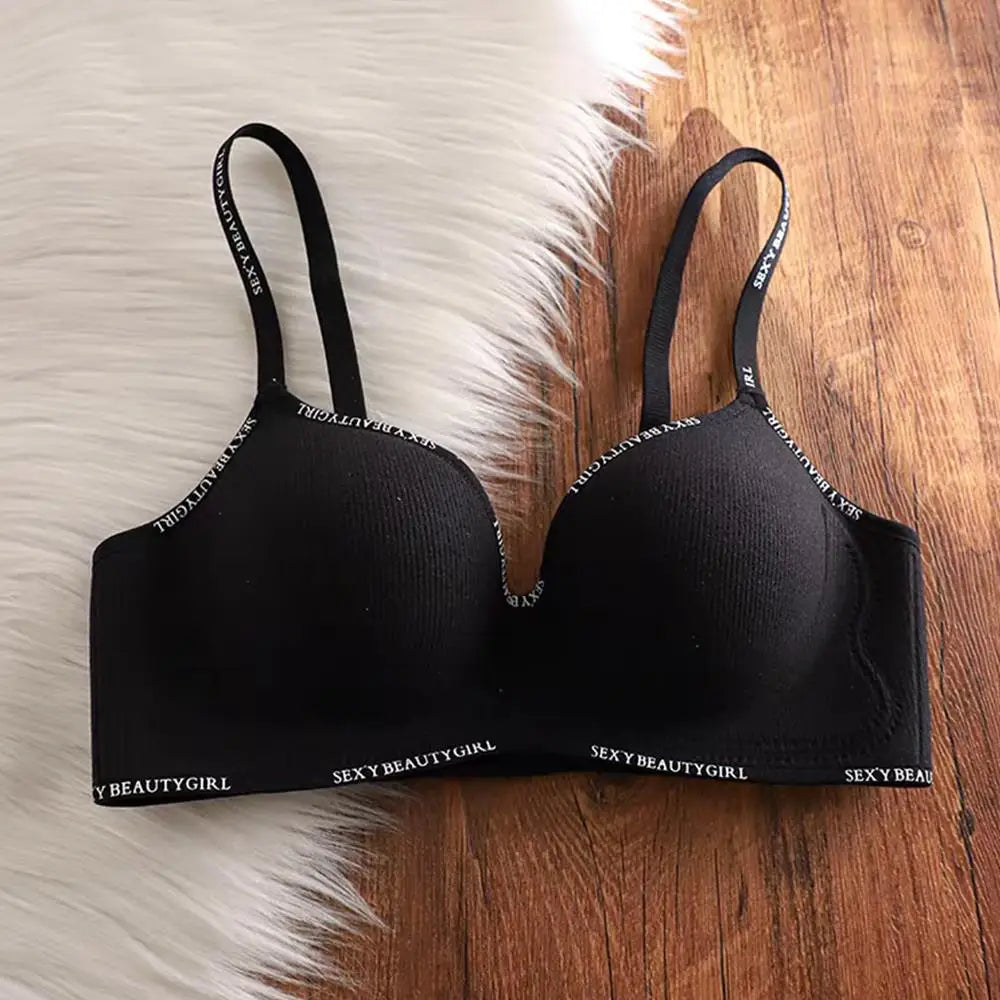 Small Breasts Push Up Bra No Padded Anti-Sagging Sport Bras Thick Padded Lingerie Adjustable Straps Gatherin