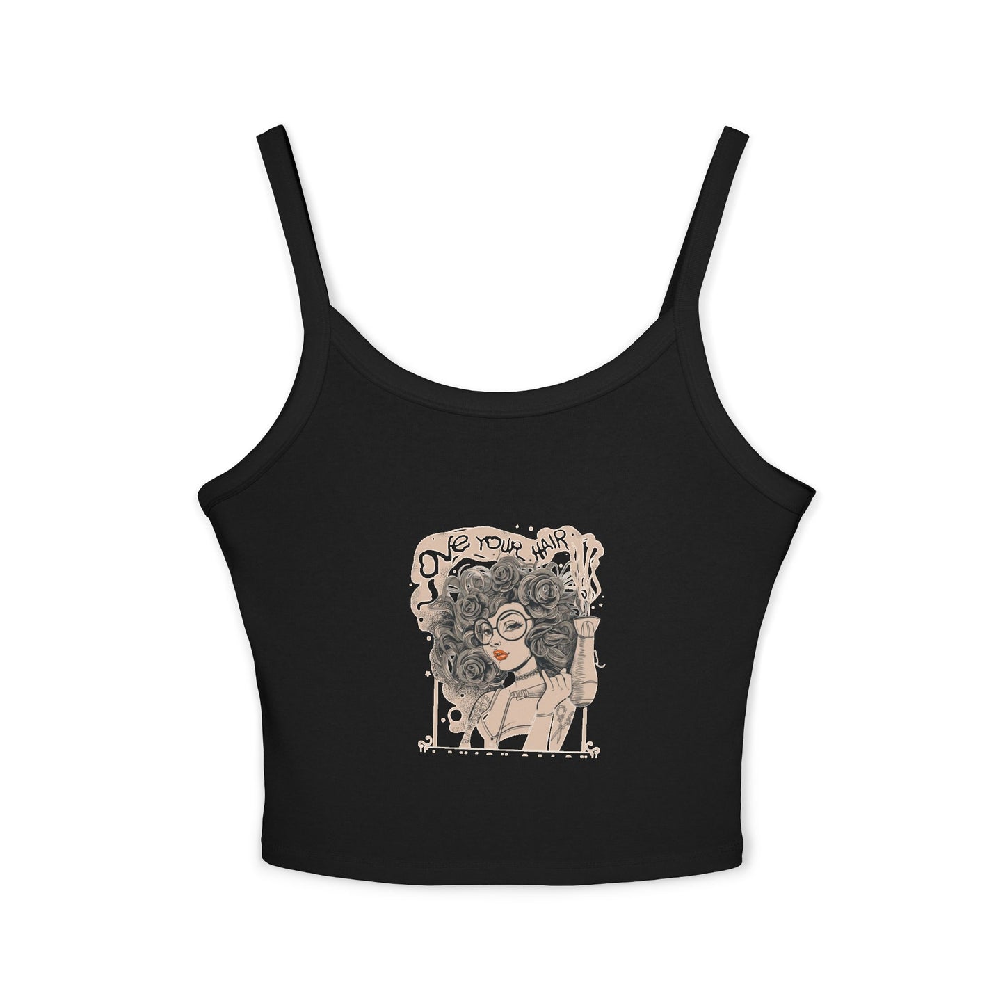 Chic Feminine Graphic Tank Top - Stylish Summer Wear, Gift for Her, Beach Essential, Casual Outing Top, Cute Summer Top