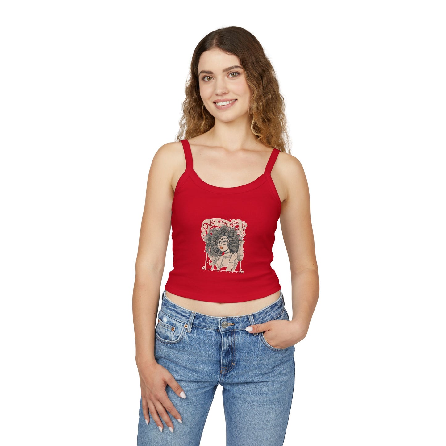 Chic Feminine Graphic Tank Top - Stylish Summer Wear, Gift for Her, Beach Essential, Casual Outing Top, Cute Summer Top
