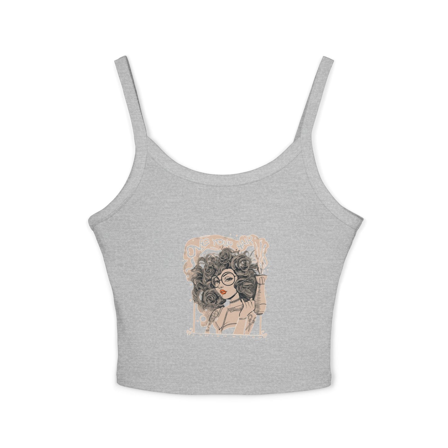 Chic Feminine Graphic Tank Top - Stylish Summer Wear, Gift for Her, Beach Essential, Casual Outing Top, Cute Summer Top