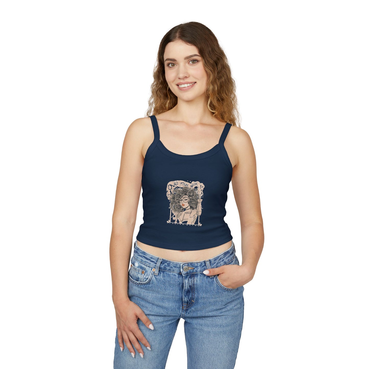 Chic Feminine Graphic Tank Top - Stylish Summer Wear, Gift for Her, Beach Essential, Casual Outing Top, Cute Summer Top
