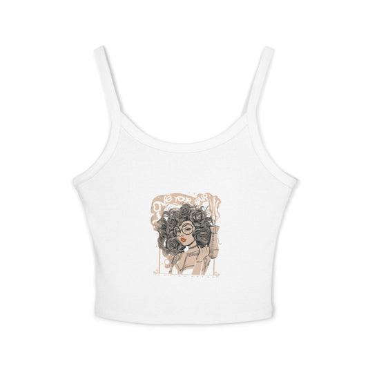 Chic Feminine Graphic Tank Top - Stylish Summer Wear, Gift for Her, Beach Essential, Casual Outing Top, Cute Summer Top