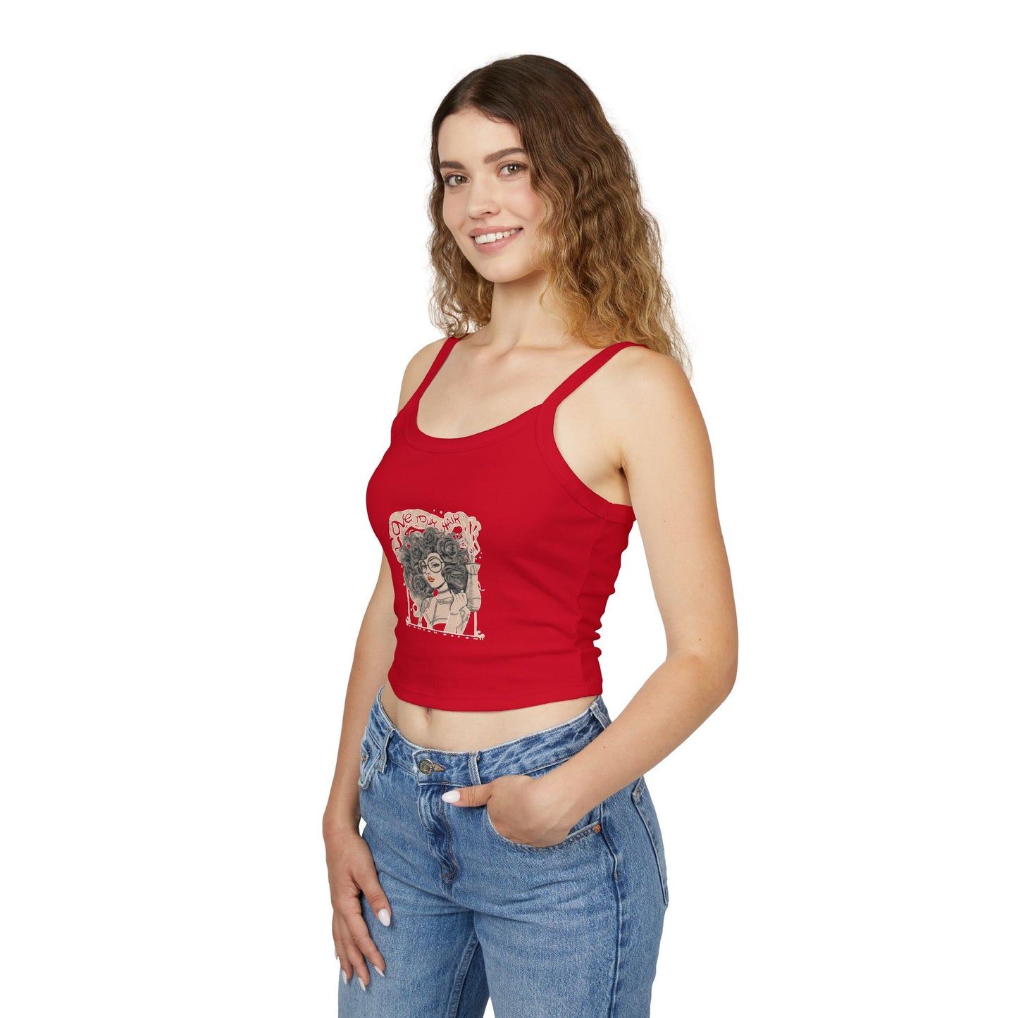 Chic Feminine Graphic Tank Top - Stylish Summer Wear, Gift for Her, Beach Essential, Casual Outing Top, Cute Summer Top