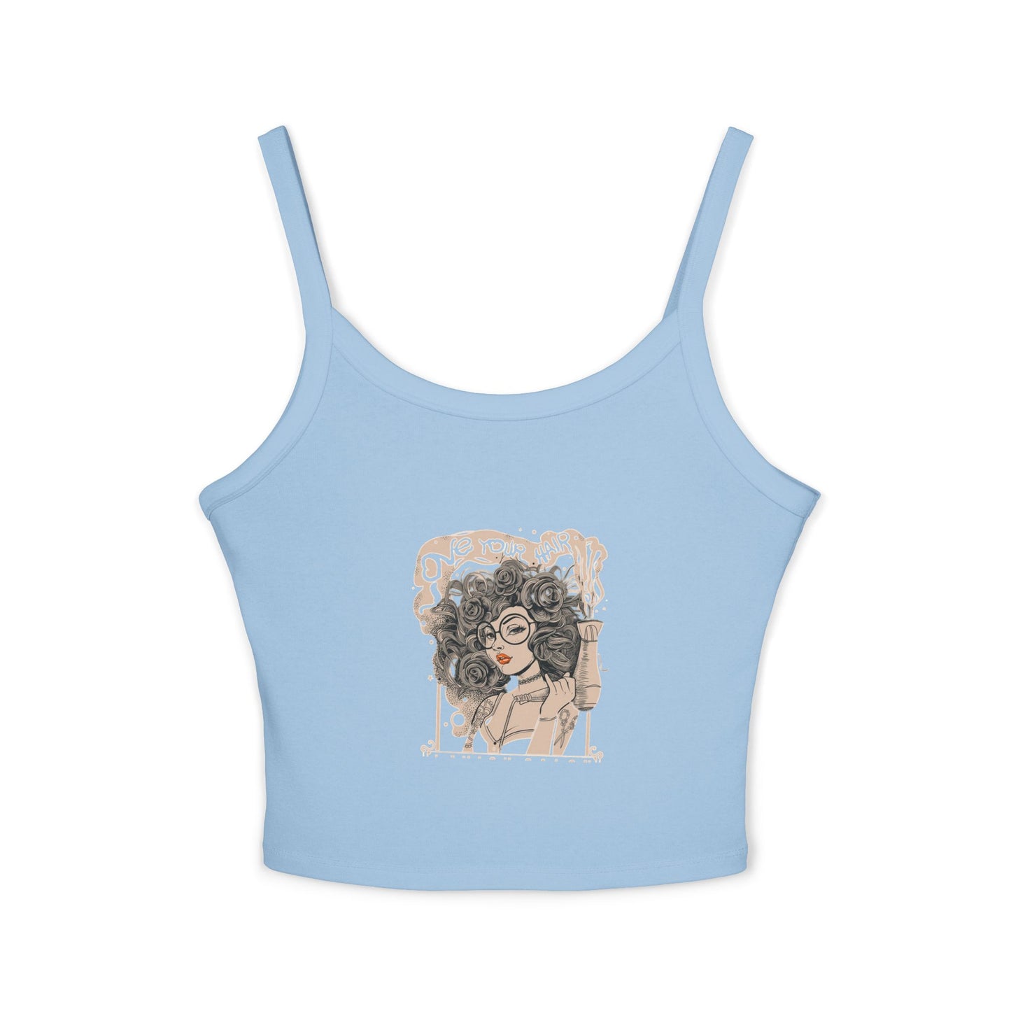 Chic Feminine Graphic Tank Top - Stylish Summer Wear, Gift for Her, Beach Essential, Casual Outing Top, Cute Summer Top