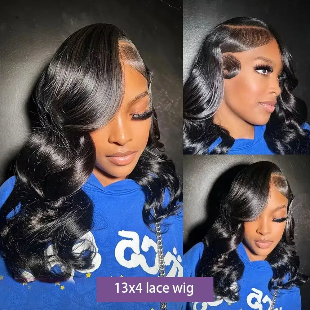 220% Density Body Wave Wear And Go Glueless Human Hair Wigs Bob Wigs For Women Ready To Wear Pre Cut 13x4 Front Wig