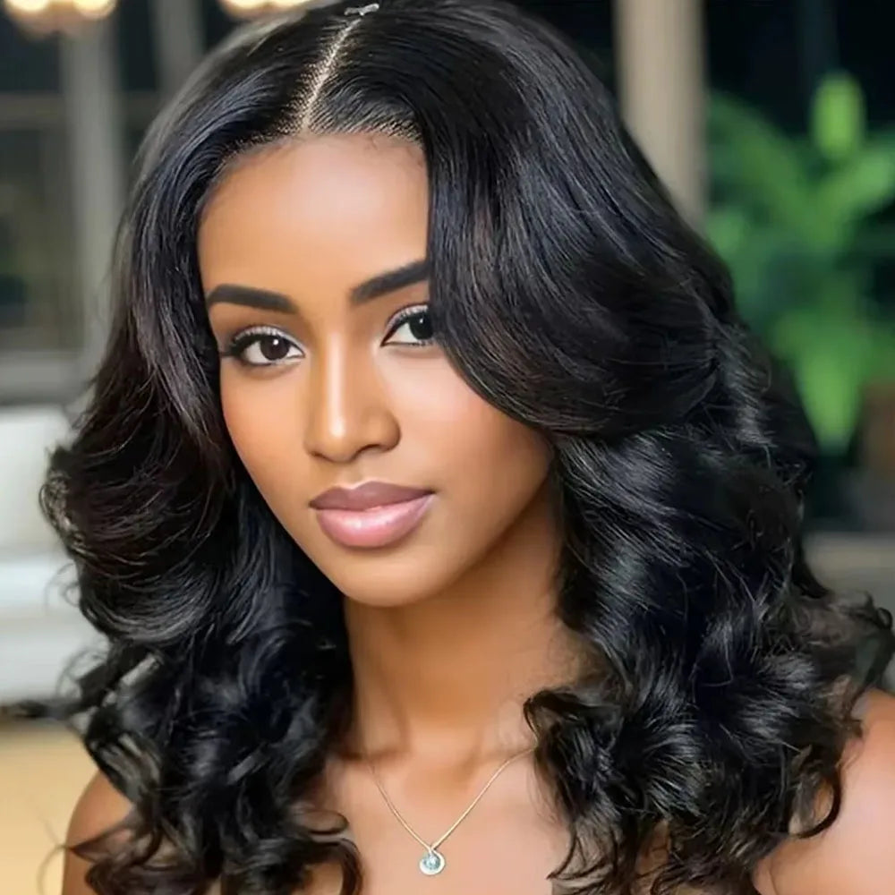 220% Density Body Wave Wear And Go Glueless Human Hair Wigs Bob Wigs For Women Ready To Wear Pre Cut 13x4 Front Wig