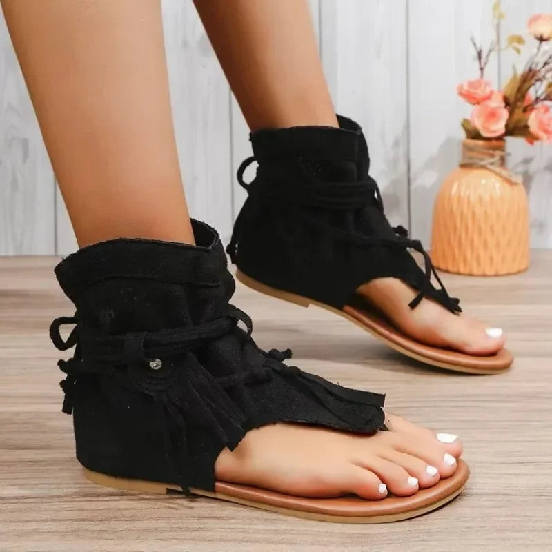 Women Sandals New Summer Flat Sandals Gladiator Vintage Shoes for Woman Fashion