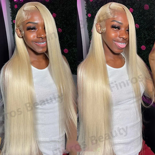 613 Hd Lace Frontal Wig 13x6 Bone Straight Human Hair Wig 13x4 Lace Front Blonde Wigs 30 32 Inch