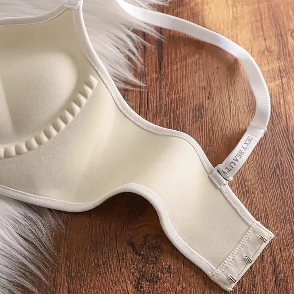 Small Breasts Push Up Bra No Padded Anti-Sagging Sport Bras Thick Padded Lingerie Adjustable Straps Gatherin