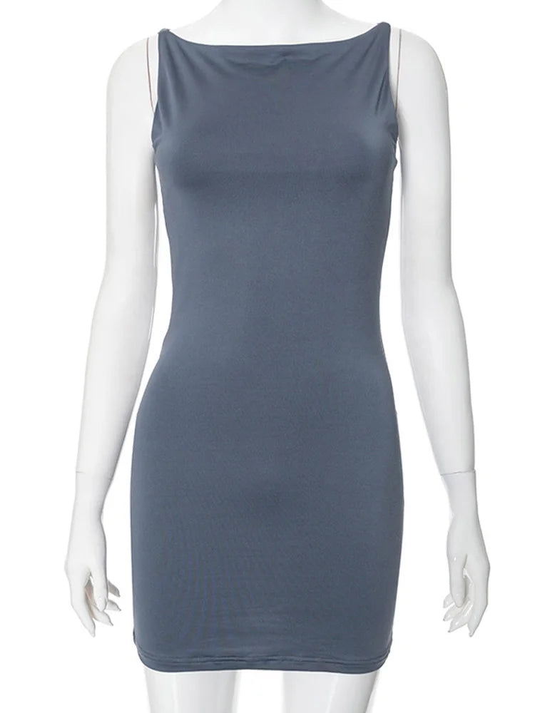 Women's Sleeveless Mini Wrap Dress Basic Casual Fashion Summer Sexy Elegant Club Party
