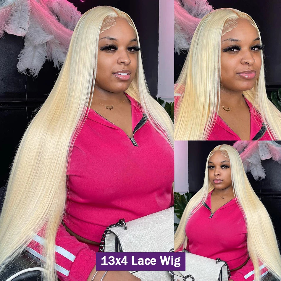 613 Hd Lace Frontal Wig 13x6 Bone Straight Human Hair Wig 13x4 Lace Front Blonde Wigs 30 32 Inch