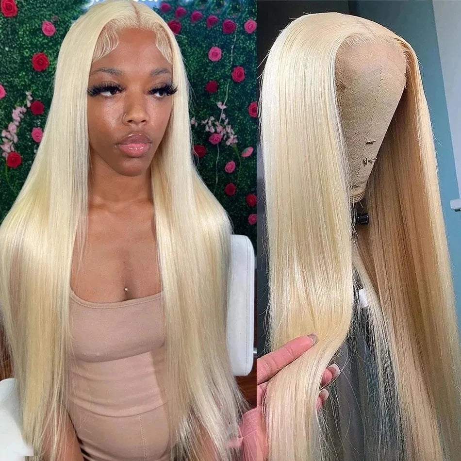 613 Hd Lace Frontal Wig 13x6 Bone Straight Human Hair Wig 13x4 Lace Front Blonde Wigs 30 32 Inch
