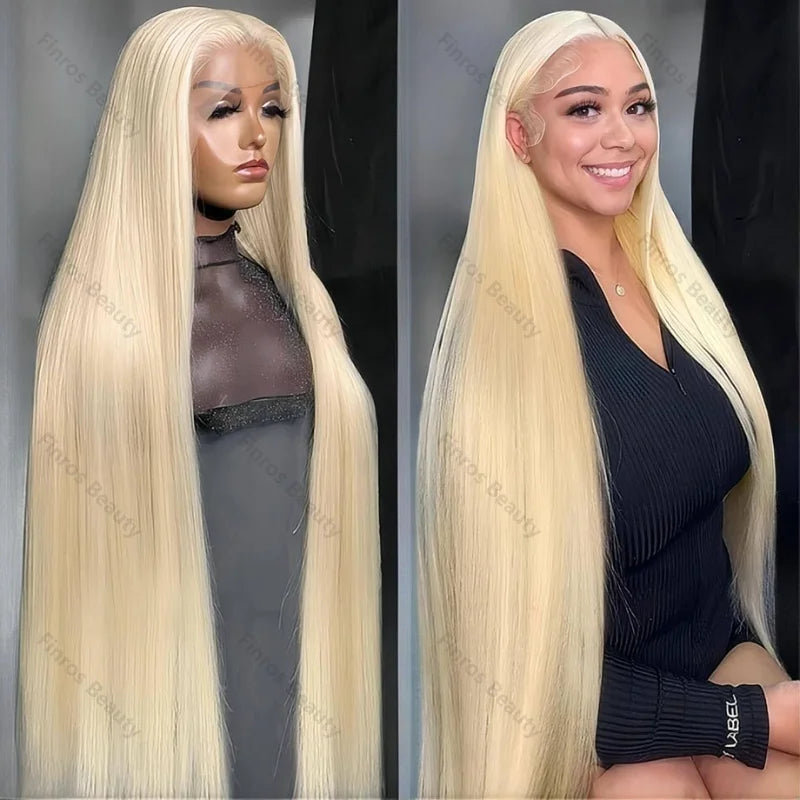613 Hd Lace Frontal Wig 13x6 Bone Straight Human Hair Wig 13x4 Lace Front Blonde Wigs 30 32 Inch